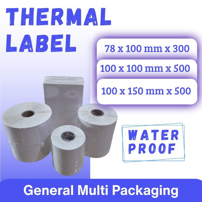 

Print Resi Kertas Thermal Label Stiker Ukuran A6 100x150 mm isi 500 pcs