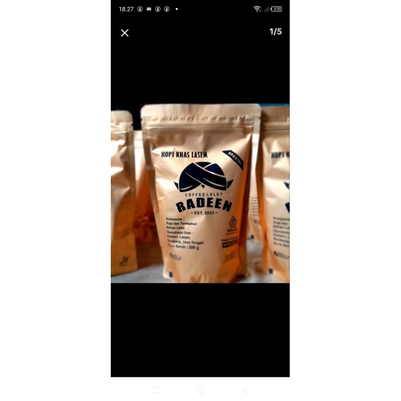 

promo 400 gram kopi lelet spesial merk Raden harga promo terbatas nggeh