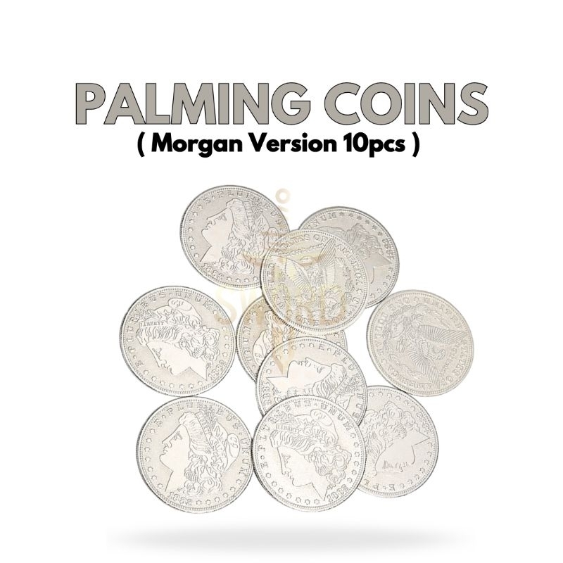 Sulap Palming Coins Morgan Version - Slim Coins - Coin Palming - Morgan Dollar Coin - Koin Tipis - C