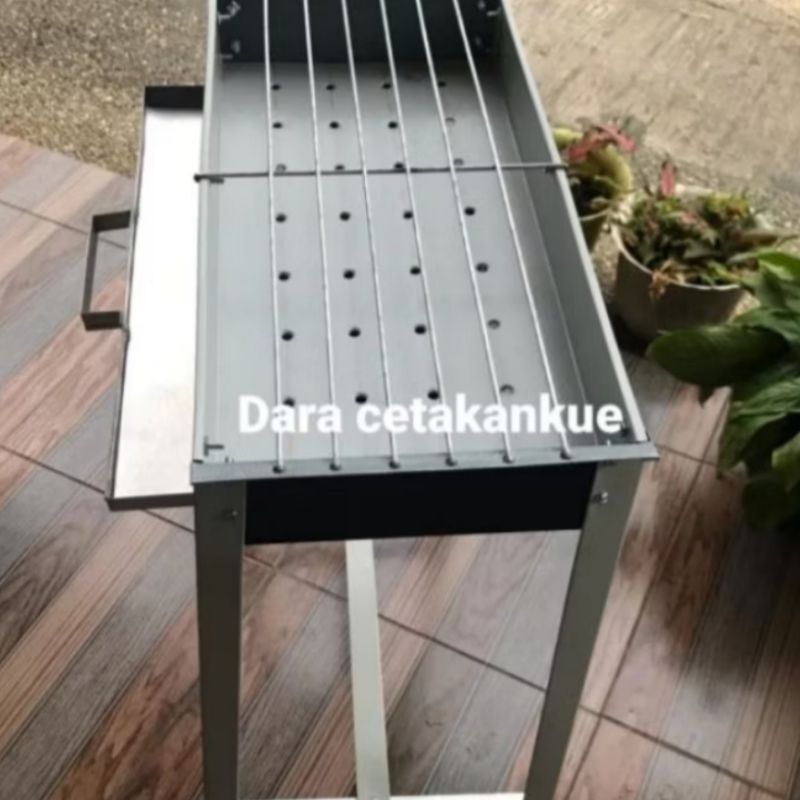 Panggangan arang galvanis 50x24 cm bakaran sate ikan ayam jagung Griller