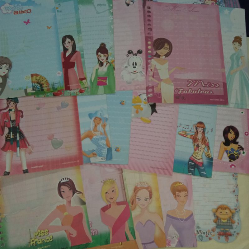 [ DAMAGE DEFECT CEK KONDISI DULU ] KERTAS BINDER ISI LOOSE LEAF HARVEST NON HARVEST MISS HEWAN ZOO F