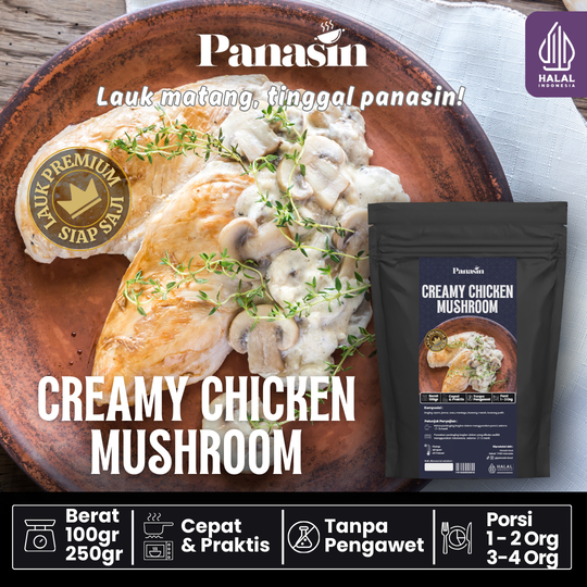 

PANASIN Creamy Chicken Mushroom - Porsi Keluarga 250g & Porsi 100g