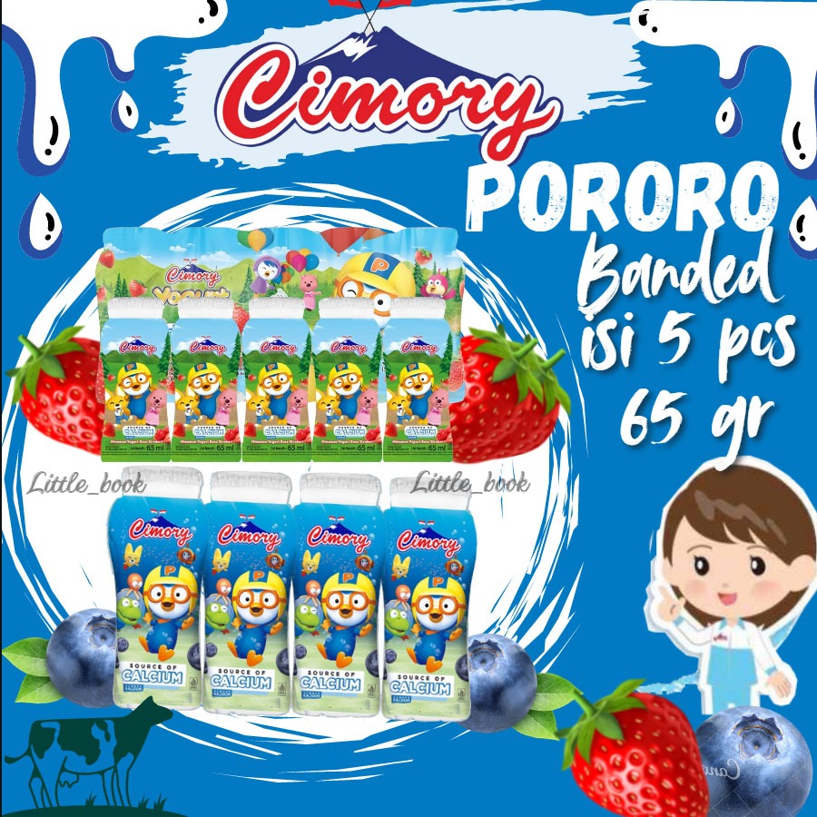 

Cimory Yogurt Drink Pororo 65ml Banded isi 5 pcs