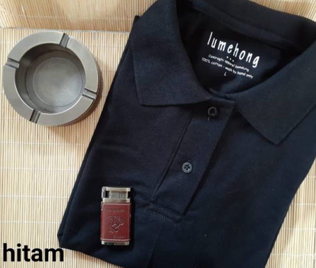 KODE T1U Kaos Kerah Polo Shirt Cotton CVC Pique Knit 24s LUMEHONG Hitam Abu Tua Abu Misty Aqua Blue 