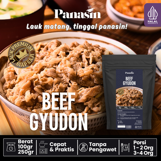 

PANASIN Beef Gyudon - Porsi Keluarga 250g & Porsi 100g
