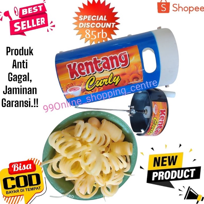 KODE R67W Alat Viral Potato Curly dan Kentang Spiral Mesin Kentang Ulir Mesin Kentang Curly Alat pem