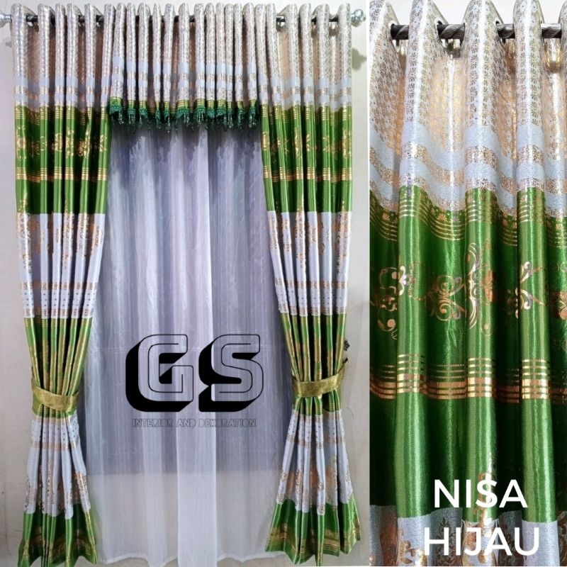 Gorden 1 Set Lengkap Dengan Poni Rumbai Mewah Gorden Paket Lengkap Jendela Dan Pintu Poni