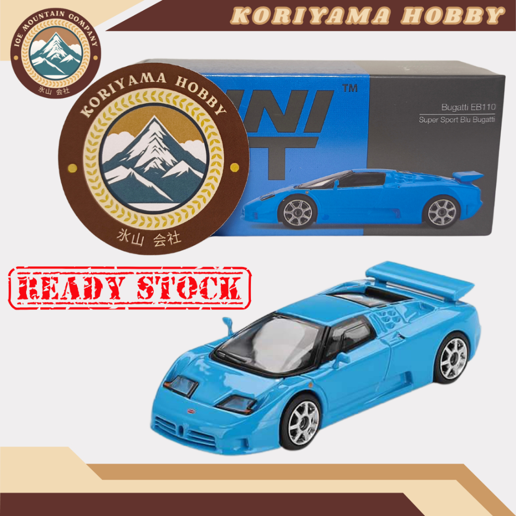 MINI GT 890 1:64 Bugatti EB110 Super Sport Blu Bugatti MiniGT