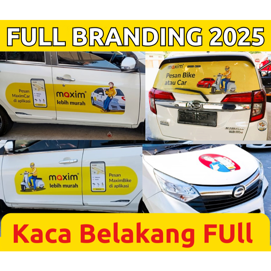

STIKER MAXIM FULL BRANDING 2025 STIKER KACA BELAKANG BESAR
