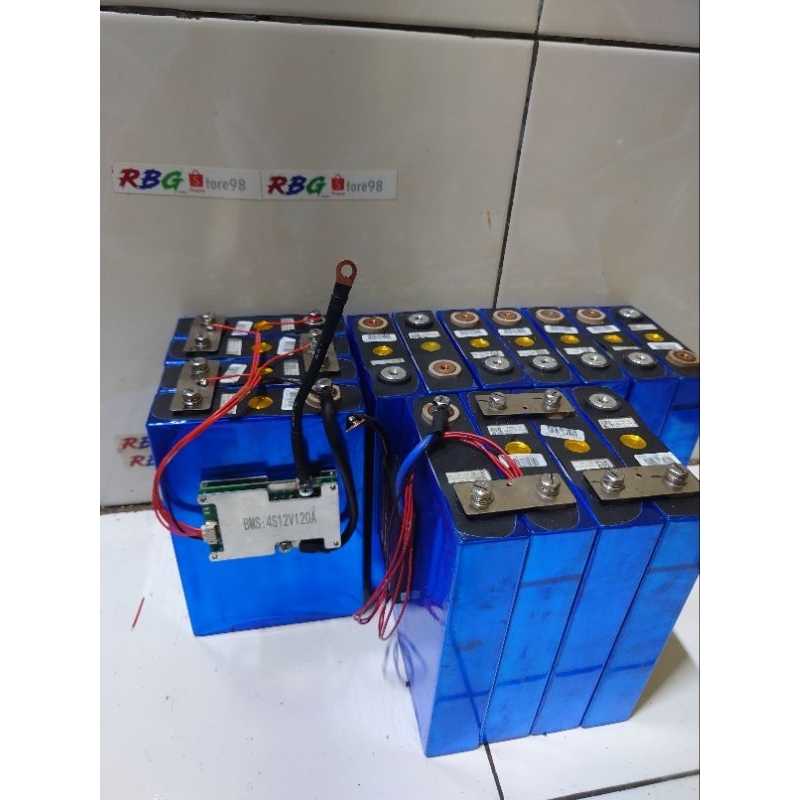 baterai lifepo4 12v 80ah cell prismatik baut plus bms