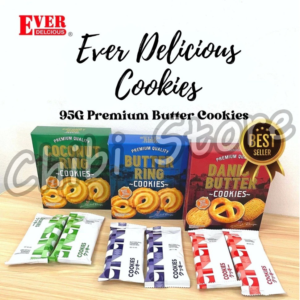 

Ever Delicious Premium Cookies - Kukis Rasa Kelapa Rasa Mentega - Ever Delicious Butter Ring Coconut Ring Danish Butter 95g