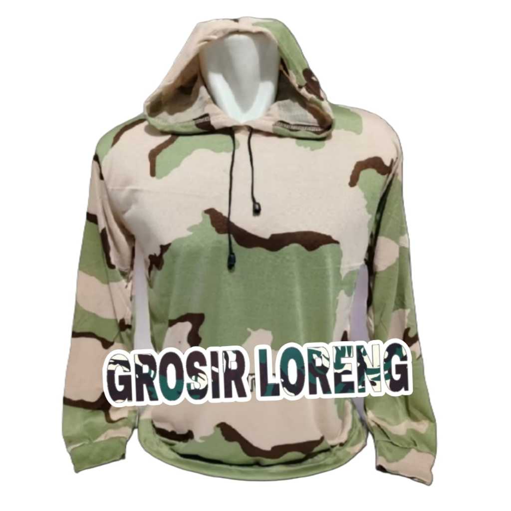 Kaos Hoodie Loreng GURUN TELUK Lengan Panjang Berkerudung - Kaos yang Nyaman dan Stylish dengan Desa