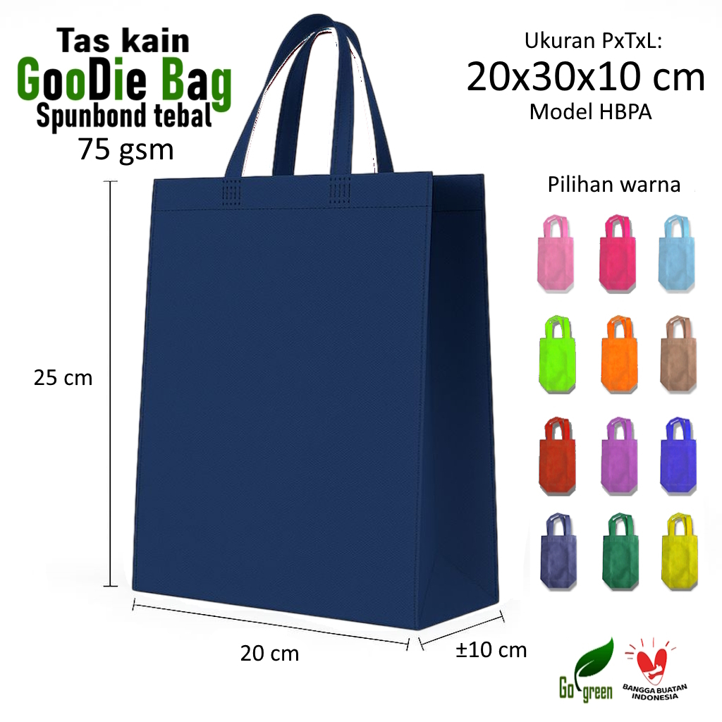 

Tas Kain Spunbond Goodie Bag Polos Handle Box Ukuran M= 25x35x10 cm Kantong Belanja Lipat Kemasan Kecil Tile Souvenir Ulang Tahun / Pernikahan Wedding Goodybag Hampers Snack Mika Tasyakuran Nasi Kotak Bento Ultah Anak Paperbag Bingkisan Haji Umroh Murah