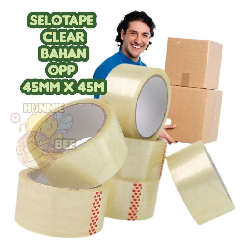 

SELOTAPE CLEAR BahanOPP45mm x 45m 1pc