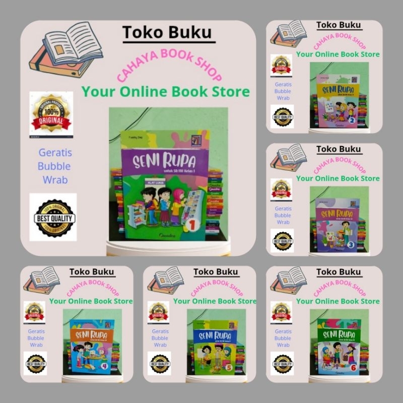Buku Seni Rupa Kelas 1,2,3,4,5,6 SD Kurikulum Merdeka Quadra