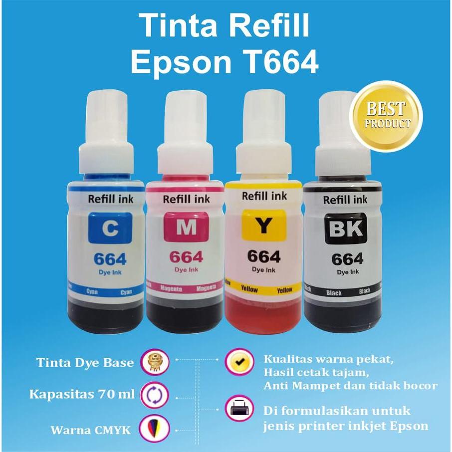Tinta Refill Epson Tinta 664 T664 Refill Epson L120 L210 L310 L360