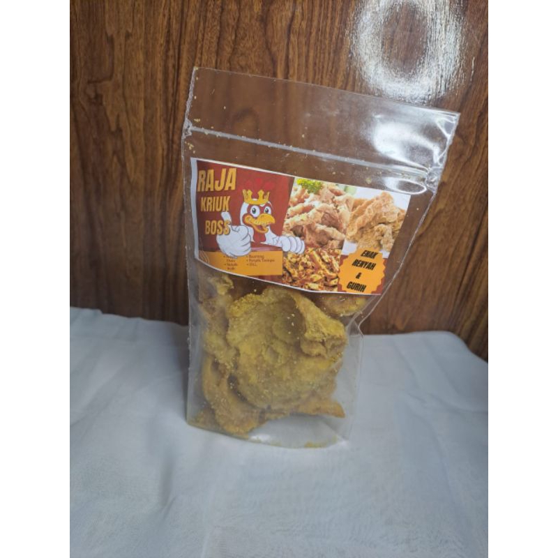 

KRIPIK KULIT AYAM CRISPY/KRIPIK KULIT AYAM GURIH TERMURAH 250R