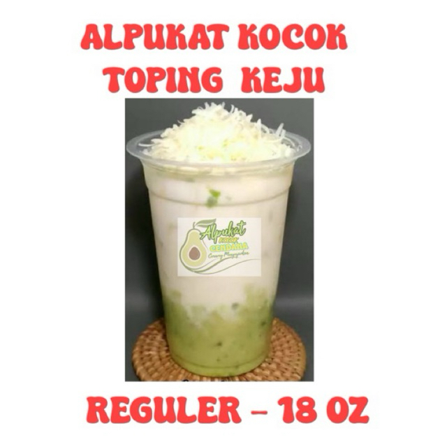 

ES ALPUKAT KOCOK TOPING KEJU REGULER- CUP 18 OZ