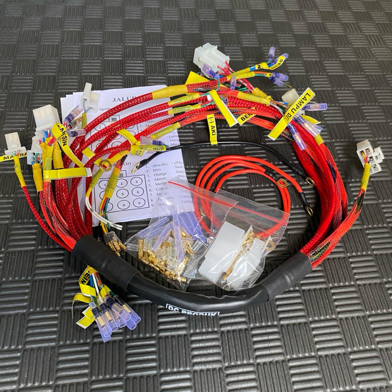 KABEL BODY MEGAPRO HIU/PRIMUS MOTIF SERAT RAPI JALUR 3 RELAY