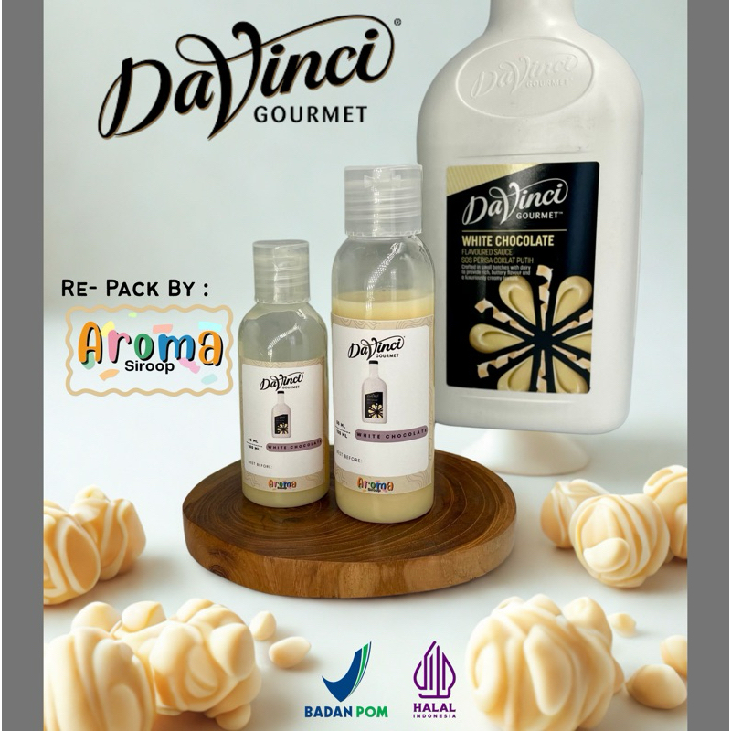 

Davinci Gourmet - REPACK Sauce Davinci White Chocolate - Topping Davinci Coklat Putih ( 100ml - 50ml ) Asli 100% ORIGINAL