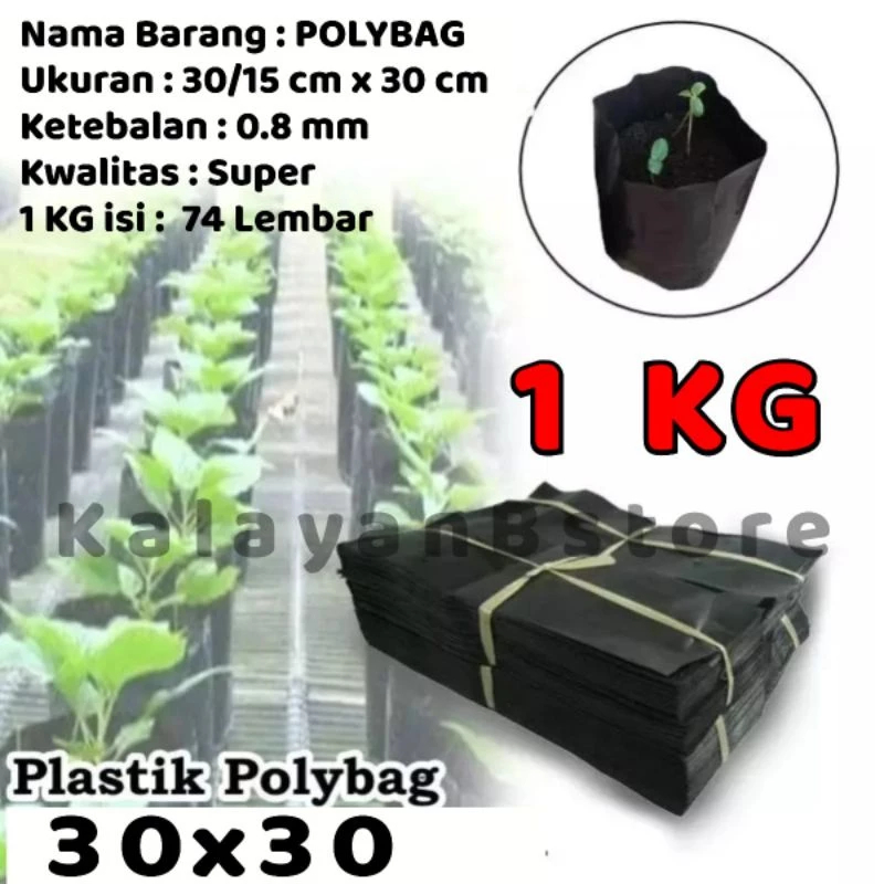 POLYBAG PER KG | UKURAN 15x15 / 20x20 / 25x30 / 30x30 / 30x35 / 40x40 / 40x50 / 50x50