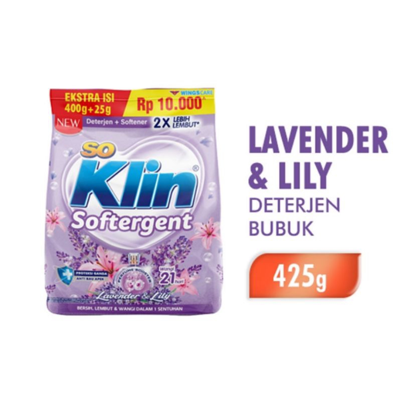 Deterjen So Klin softergent/Deterjen bubuk
