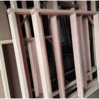 custom kusen jendela kayu kamper