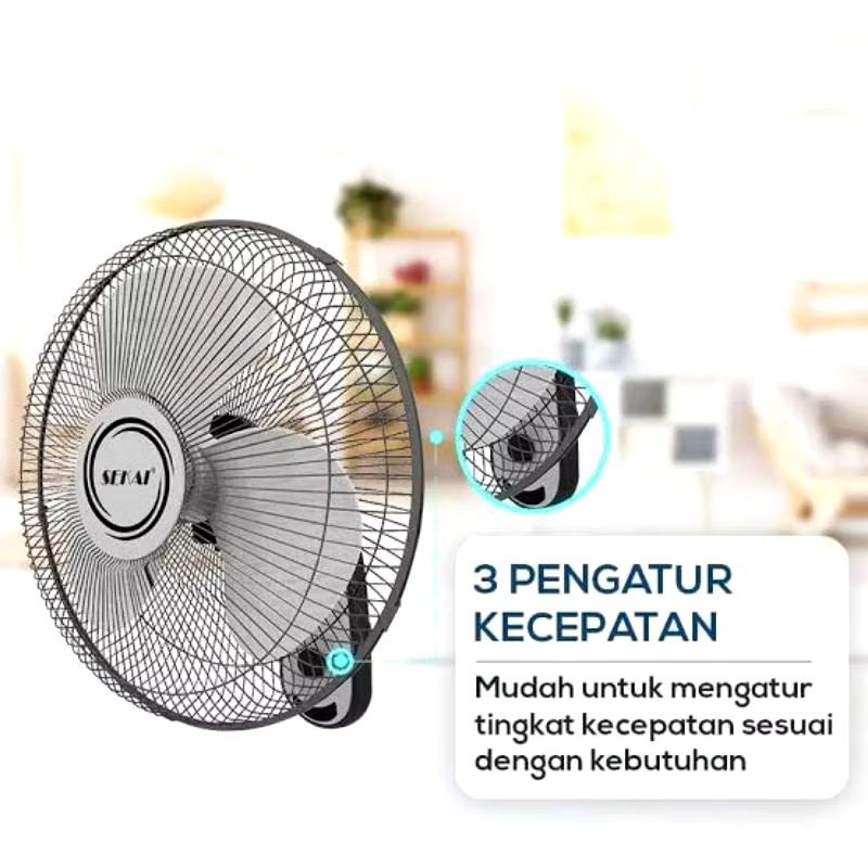 Kipas Angin Dinding 16 Inch Wall Fan SEKAI WFN-1626/ Kipas Angin Dingin Sekai 16"