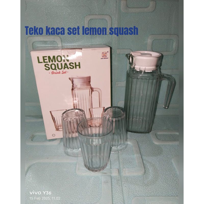 Teko kaca set lemon squash drink set