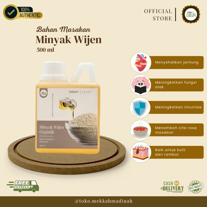 

Minya Wijen 500ml | Sesame Oil 500ml Aromatic, Economical & Ready to Use