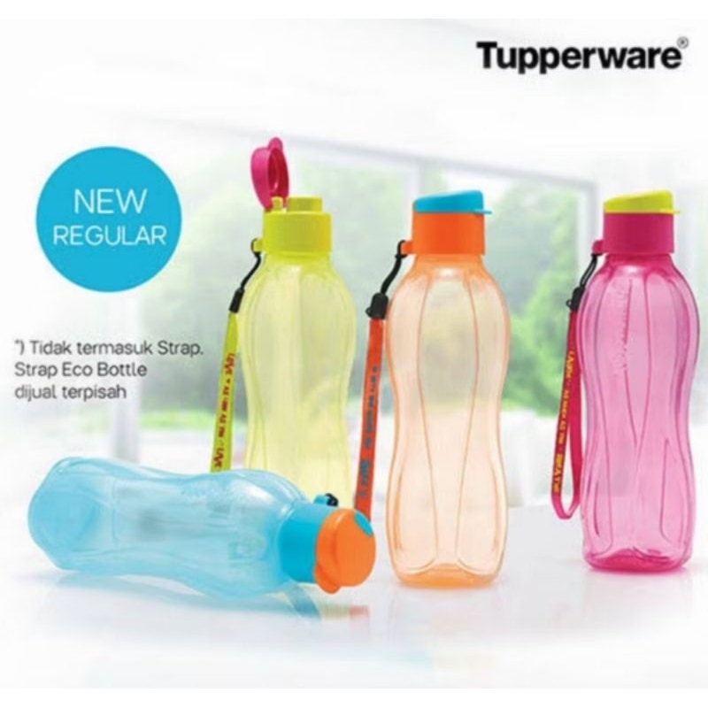 Botol Eco Flip 500ml Tupperware Ori, Baru (bukan second) Free tali strap