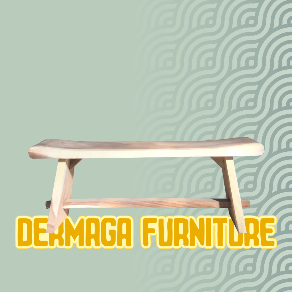 BANGKU SATE 2DDK KAYU SOLID TREMBESI BANGKU TERAS