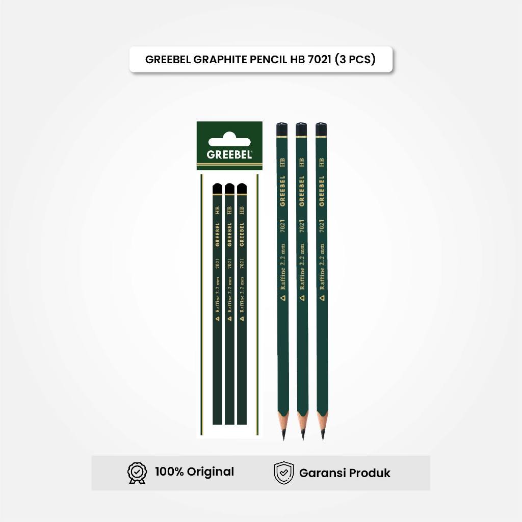 

GREEBEL Pensil Kayu HB 7021 (3PCS/SET) Pencil Tulis Ujian Sekolah