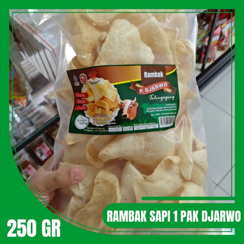 

250gr Kerupuk Rambak Sapi 1 Pak Djarwo – Oleh-oleh Khas Tulungagung, Asli & Enak
