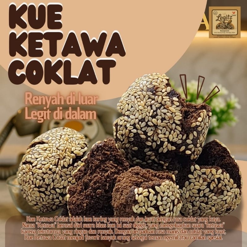 

Onde ketawa Legitz Renyah / kue ketawa Legitz Varian coklat premium Ukuran Besar