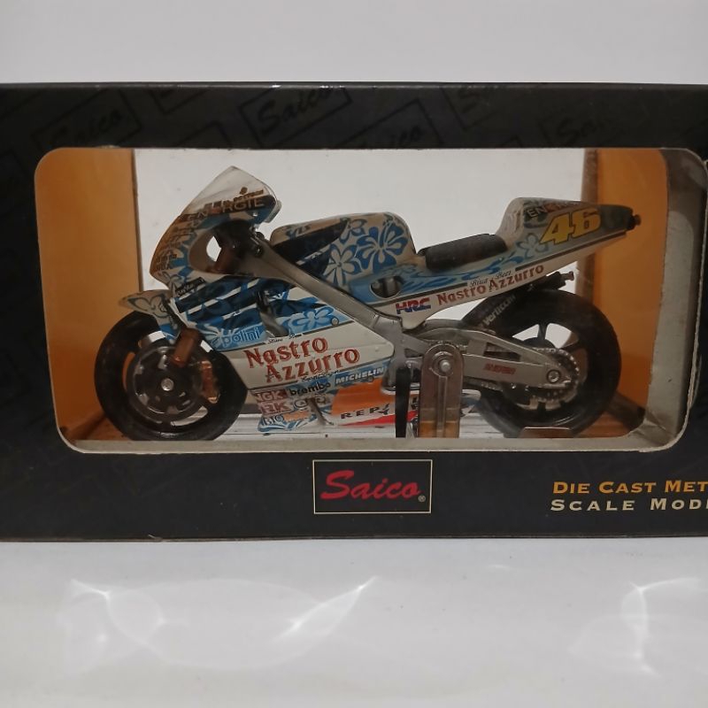 (PESANAN) Diecast Motogp Saico 1/18 Honda NSR500 Valentino Rossi 2001 Special Livery Mugello