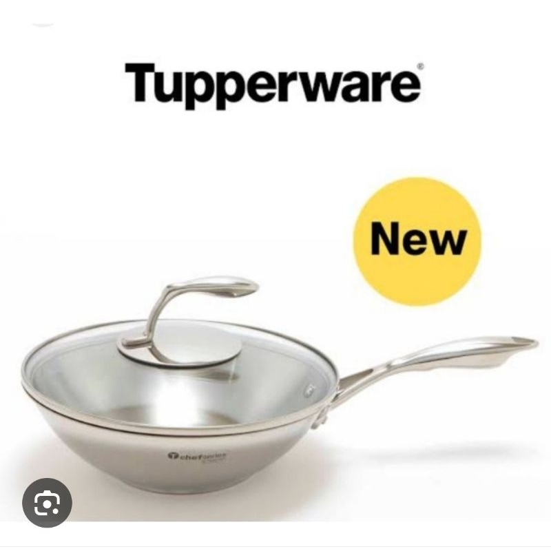 Tchef Junior wok pan tupperware with glass cover