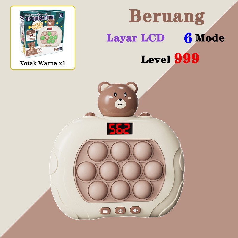 RJ9 Mainan Game Anak Pop It Pop it Sanrio Elektrik GEN 3 ( Generasi 3 ) FAST PUSH PUZZLE GAME/Sanrio