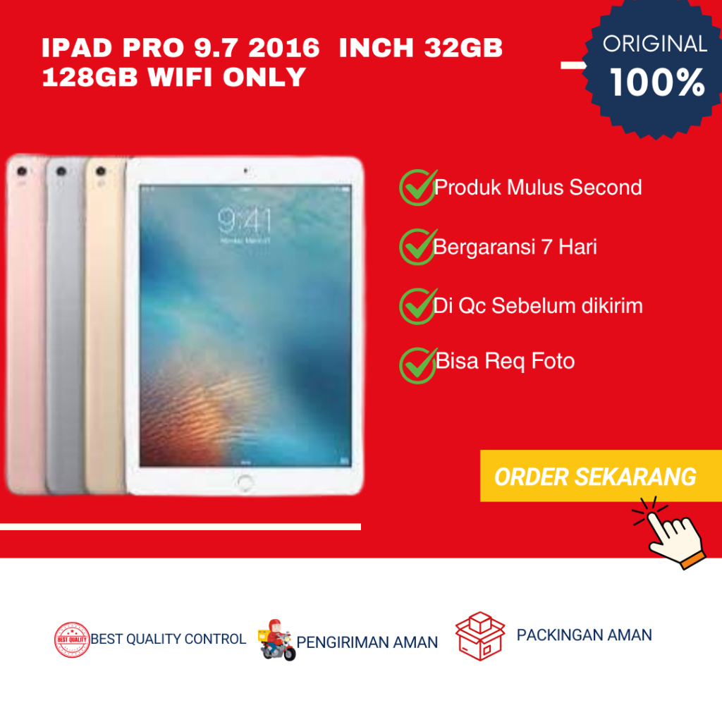 IPAD PRO 9.7 2016  inch 32GB 128GB Wifi Only Second Original Next Gadget