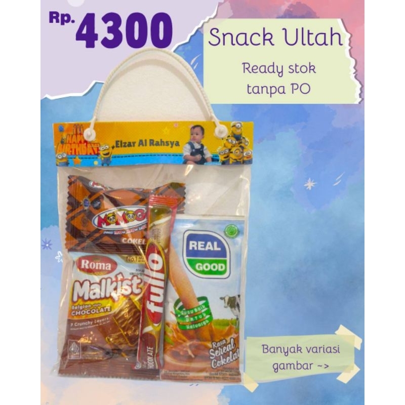 

Bingkisan snack ulang tahun anak murah bisa untuk souvenir, acara sekolah / lomba / syukuran / ulang tahun / gift hampers