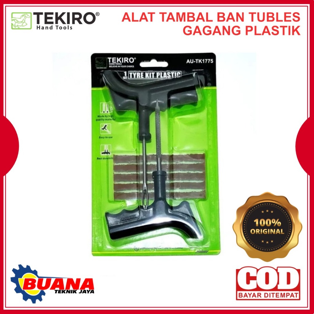 .TEKIRO Alat Tambal Ban Tubles Set Gagang Plastik / Tyre Kit Tekiro Original/ Tubles Set Tekiro