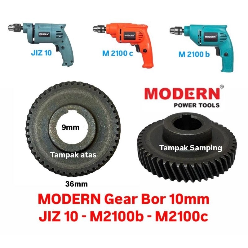MODERN Gear Gigi Bor Listrik 10mm JIZ10 M2100b M2100c