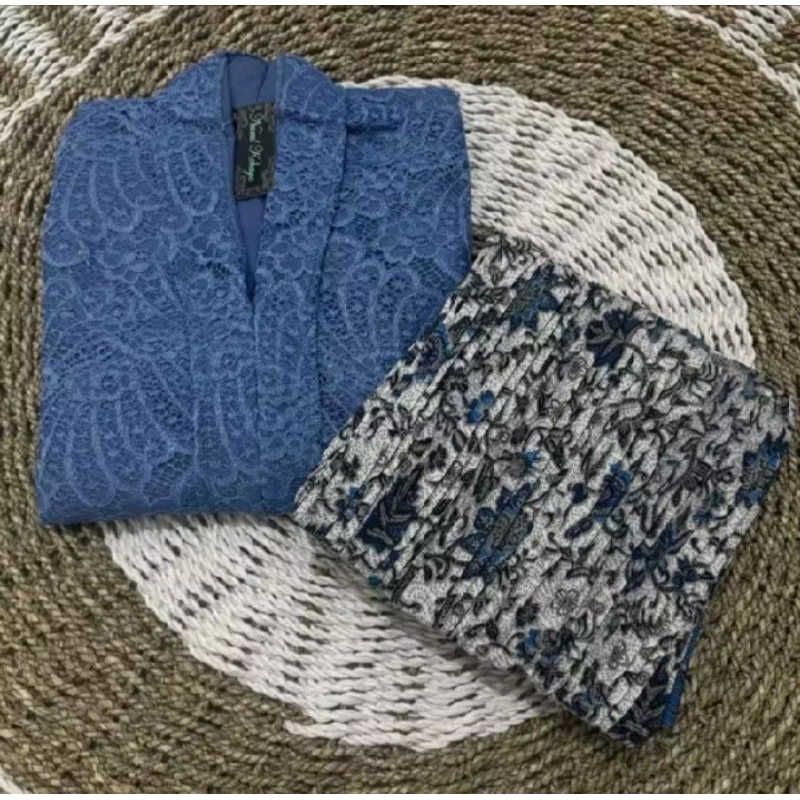 Setelan Kebaya Modern Long Tunik Model floy//Kebaya Brukat Busui