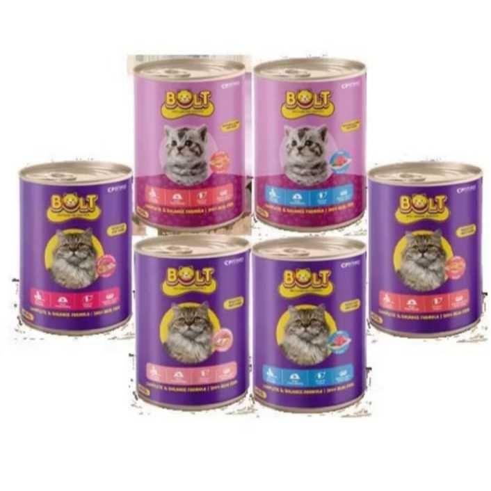 

Bolt Kaleng 1 DUS 24 Pcs (CARGO & REGULER) Makanan Kucing Basah Makanan Kucing Kaleng