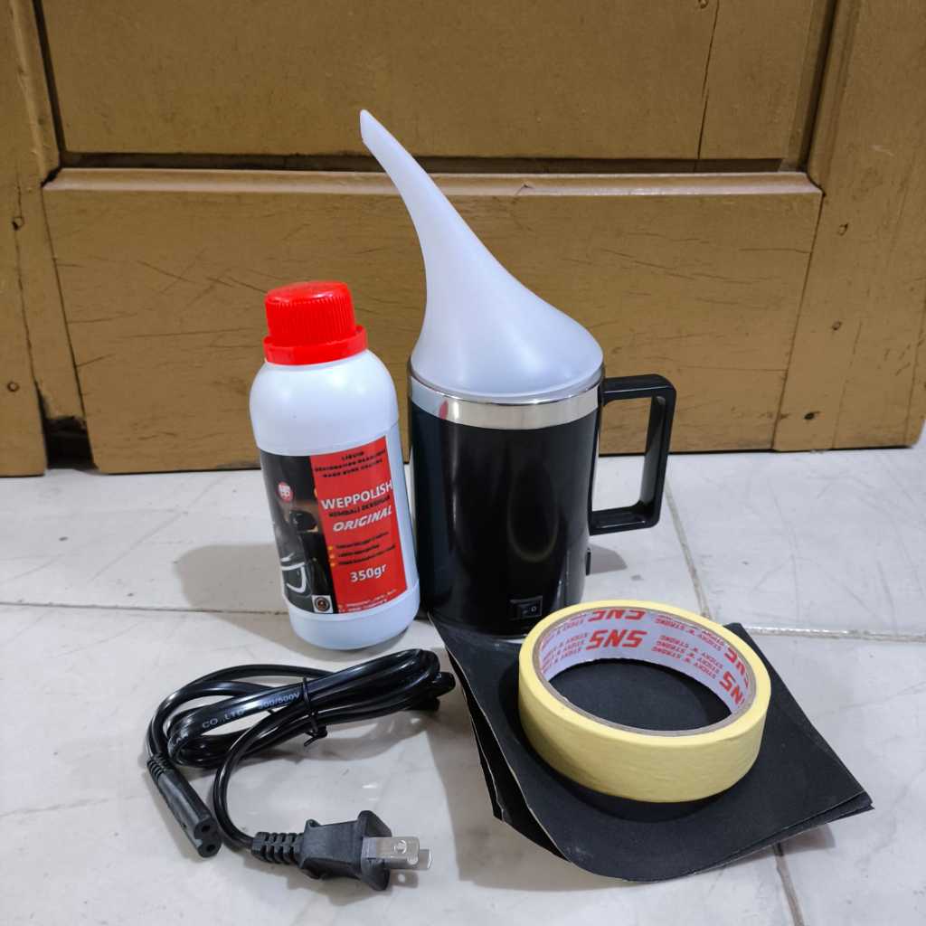 Set Alat Poles Kaca Lampu Mobil / Helm Nano Burn Coating