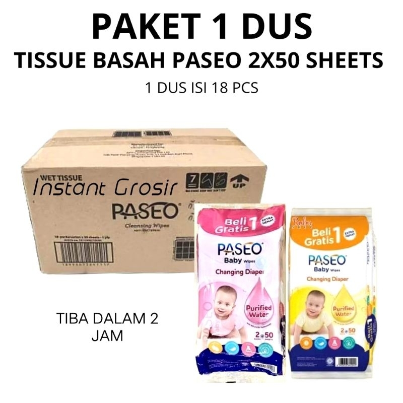 TISSUE BASAH PASEO 1 DUS ISI 18 BUNDLES (BUY 1 GET1)