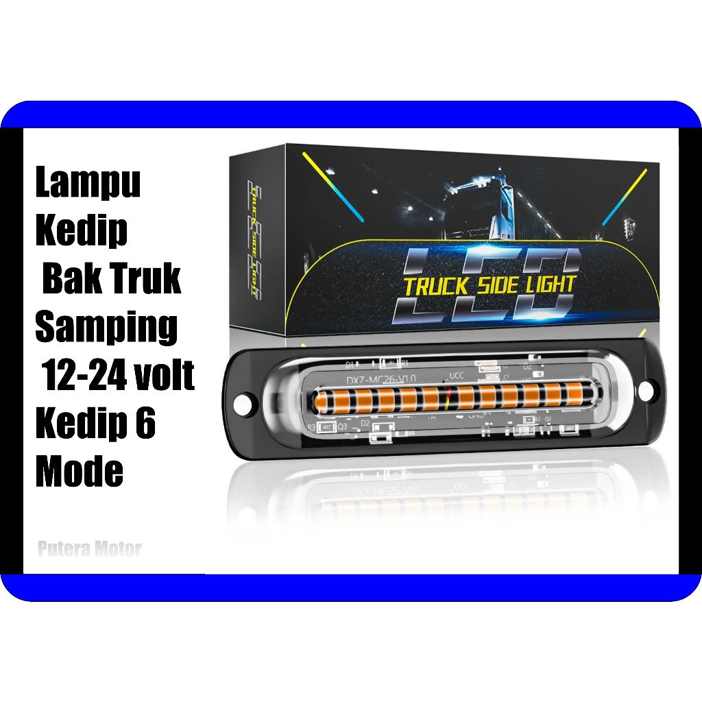 Lampu Peringatan Darurat Truk mobil box 2 LED Lampu Kedip Mode Running 12/24 volt