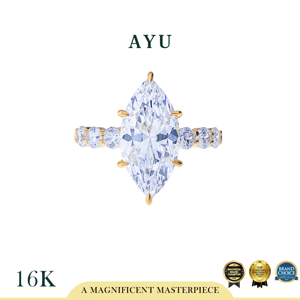 AYU Cincin Emas - The Ayu Selly Ring 16k Yellow Gold