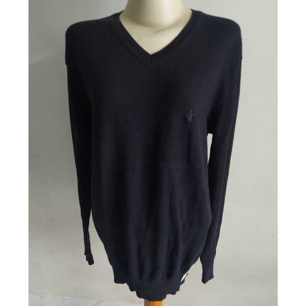 PRELOVED/PL- SWEATER WANITA-HOODIE WANITA/D3TAILS/HITAM-POLOS