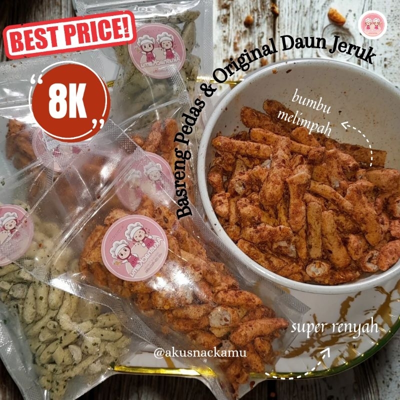 

Basreng Pedas & Original Daun Jeruk/ Basreng Viral/ Basreng Bumbu Medok/ Basreng Bumbu Basah